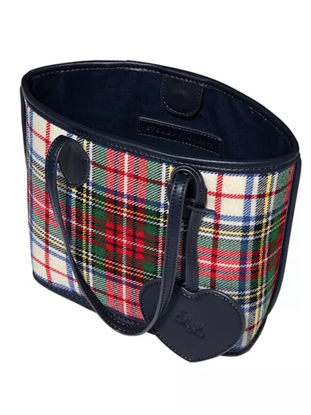 NWT Stoney Clover Lane
Faux Leather Trim Plaid Little Tote Bag - Picture 3 of 11
